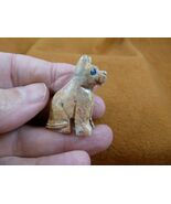 (Y-DOG-GE-11) tan German Shepherd DOG small gem stone carving SOAPSTONE ... - €7,66 EUR