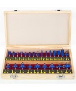 Router Bits Set 1/4 Inch Shank, 24 Pieces 1/4&quot; Router Bits Tungsten Carb... - $48.95
