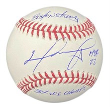 DAVID ORTIZ Autographed Red Sox &quot;HOF 22, 3x WS Champs&quot; Baseball FANATICS... - £770.10 GBP