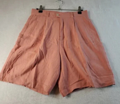 Tommy Bahama Shorts Womens Size 6 Pink 100% Silk Slash Pockets Belt Loops Casual - $33.34