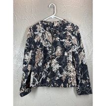 RQT Corduroy Jacket Womens Floral Full Zip Long Sleeve Lightweight Size ... - $15.37