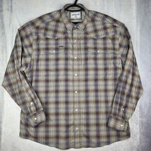 Poncho Pearl Snap Shirt Mens 2XL Long Sleeve Multicolor Plaid Western Go... - $64.34