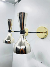 Mid Century Wall Lamps Sconce Silver Wall Sconce Brass Wall Fixture Ligh... - $101.42+