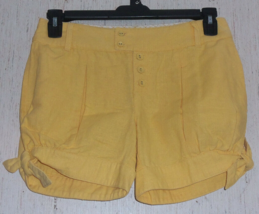 Nwt Womens $62 Paul Frank Yellow Linen Blend Shorts Size Xs - £22.38 GBP