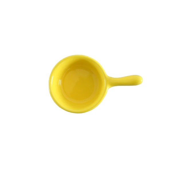 1pc Japanese Creations White Ceramic Sauce Dish Kitchen Seasoning yellow - $2.16