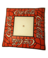 Coca-Cola Tiffany Style &quot;Stained Glass&quot; Square Ceiling Light Cover Shade - $26.04 CAD