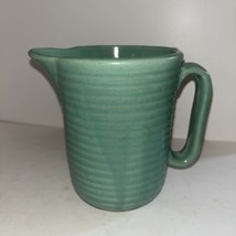 Vintage Bauer? Pottery Ring Ware green Small Pitcher 5 1/4 &quot; Tall - £33.67 GBP