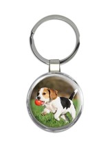 Beagle : Gift Keychain Pet Animal Puppy Ball Dog Running Cute Funny - £6.38 GBP