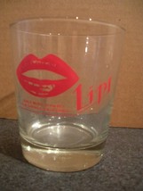 LIPS DISCO Drinking Glass Liquor Bar Glass + Matchbook Palm Springs CA Souvenir - £14.38 GBP