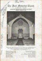 Bishop Hazen Werner + 3 Signed 1950 Mehodist Church Service Program JSA - $79.19