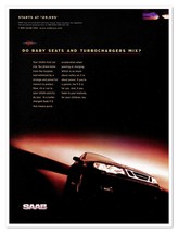 SAAB 9-5 Turbocharged Luxury Car Vintage 1998 Full-Page Print Magazine Ad - $9.70