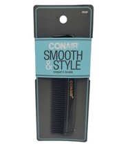 Conair Smooth &amp; Durable Compact Black Comb - £5.91 GBP
