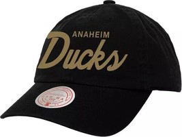 Mitchell &amp; Ness Anaheim Ducks Script Adjustable Dad Hat - £20.57 GBP