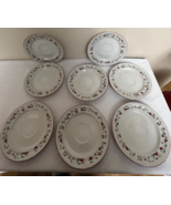 Farberware &quot;White Christmas&quot; Set of 8 Christmas 1995 Saucer plates - £35.69 GBP