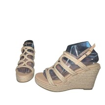 ZIGI SOHO Women&#39;s Size 7.5 Beige Iole Wedge Espadrille Sandal Heels Exce... - $198.94 MXN