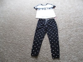 BMWT SO Intimates 2pc women&#39;s PJ set, size M, dot pants, short sleeve to... - $26.72