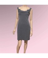 Elie Tahari Dress Size 2 Stretchy, Sheath, Grey, Eelegant - $75.00