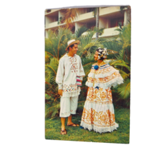 Postcard Pollera and Montuno Traditional Clothing Of Panama Chrome Unposted - £5.44 GBP