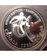 Riesiger Edelstein Silber Cameo Beweis Canada 1983 Edmonton Uni Games Do... - £27.86 GBP