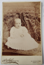 Vintage Cabinet Card Baby by Epler &amp; Arnold in Saratoga, New York - £14.15 GBP