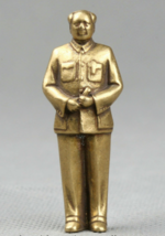 51mm Antique Chinese Bronze Exquisite Great Leader Mao Zedong Statue - £3.35 GBP