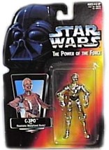 Kenner Star Wars The Power Of The Force c-3po Realistic Metalized Body Action... - $10.40