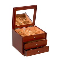 Mele &amp; Co. Brisbane Wooden Jewelry Box in Walnut Finish - £72.35 GBP
