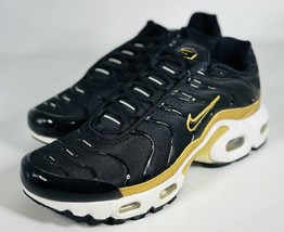 Authenticity Guarantee 
NEW Nike Air Max Plus GS Black Gold CD0609-002 Y... - £118.98 GBP