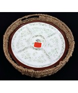 Temp-Tations Floral Lace Divided Serving Dish Appetizer Tray Basket 13 I... - £31.55 GBP