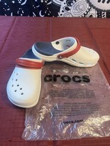 Crocs White With Red Strap 204103-1C3 - New with tags And Bag - £21.89 GBP