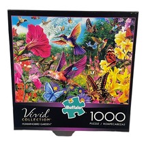 Buffalo Games Vivid Collection Hummingbird Garden Jigsaw Puzzle 1000pc Poster - £11.47 GBP