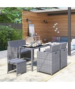  Garden Dining Set Mixed Grey - $9,114.82 MXN