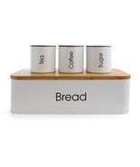 MegaChef Kitchen Food Storage and Organization 4 Piece Canister Set in W... - $1,228.38 MXN