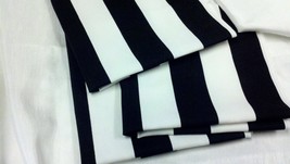 BLACK WHITE STRIPED Table Runner,  Black white  Striped Runner, 11&quot; wide  36 48  - £7.11 GBP