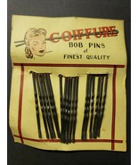 Vintage Coiffure Bob Pins of Finest Quality On Card with Pins New Old St... - $16.99