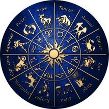 Zodiac Signs Novelty Metal Circular Sign - £21.85 GBP