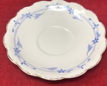 Johnson Brothers Blue Leaf Scalloped w/ Bands Gold Trim England - Saucer... - £11.63 GBP