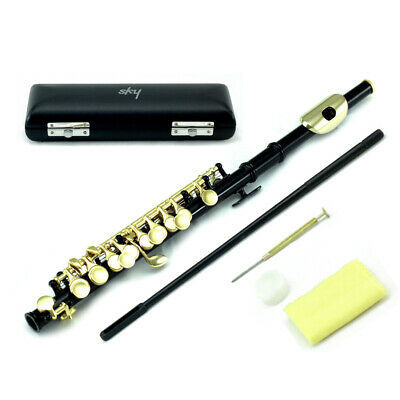 Band Approved SKY Black Piccolo Flute w Gold Keys LIMITED - $129.99