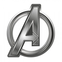 Marvels The Avengers A Logo Image Silver Toned Pewter Lapel Pin Style B NEW - $7.84
