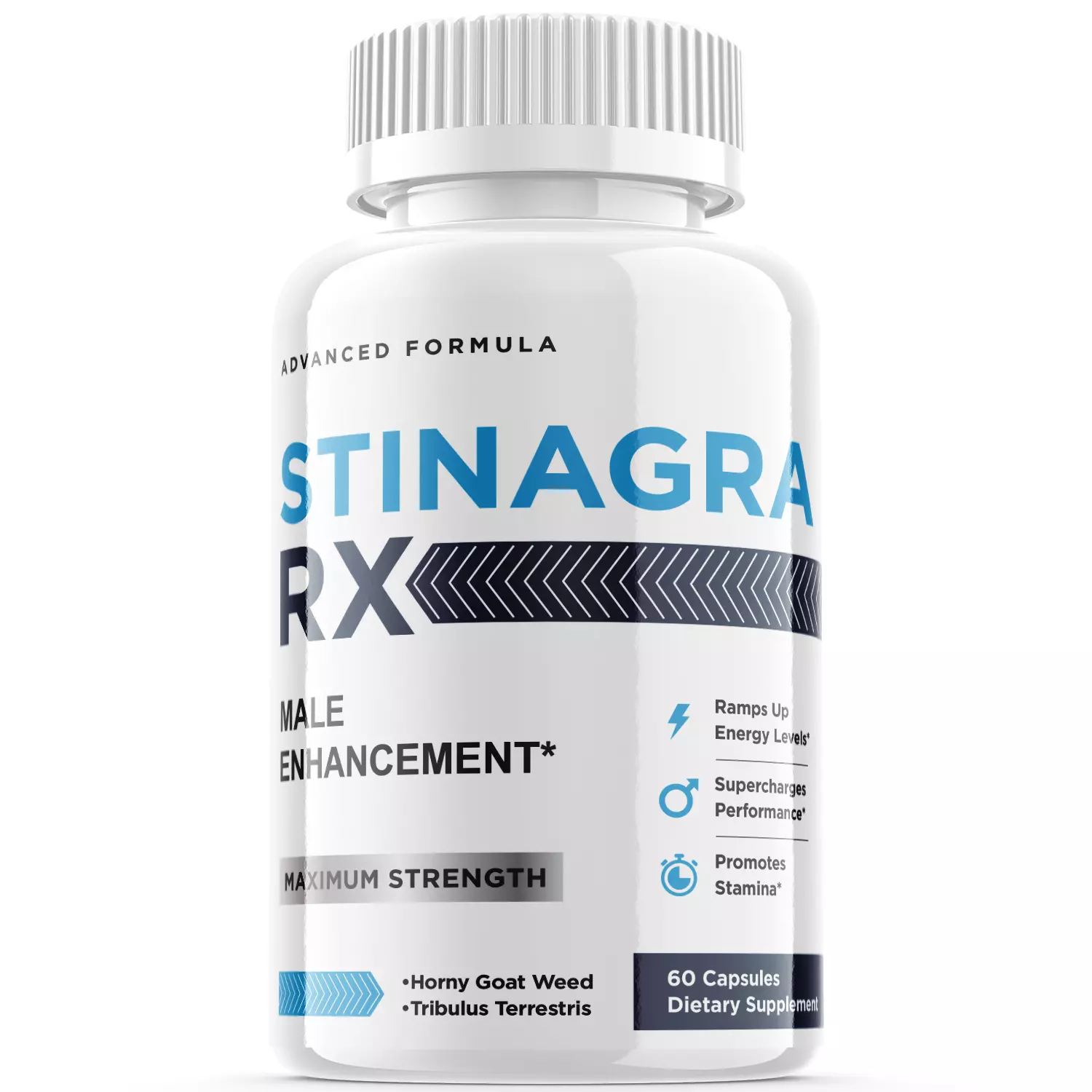 Stinagra RX - Male Virility - 1 Bottle - 60 Capsules - $843.46 MXN