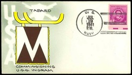 USS INGRAHAM DD-444 Destroyer Mae Weigand Hand Painted 1st Day Commission Cancel - £11.67 GBP