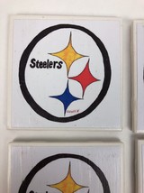 Very Rare Fast ShipPittsburgh Steelers NFL Folk Art Ceramic - Set of 4 Coasters - £10.45 GBP