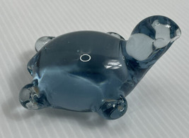 Art Glass Baby Light Blue Turtle Paperweight Figurine 3 Inches - £7.11 GBP
