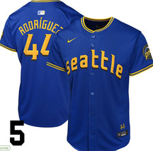 Julio Rodriguez #44 Mariners Men&#39;s Jersey Blue City Connect - All Stitched - $59.99