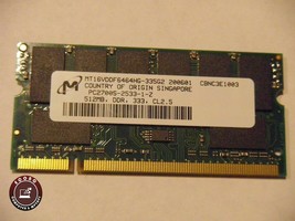 Apple Power Book G4 17" Micron 512MB PC2700S Ram Memory MT16VDDF6464HG-335G2 - $11.77