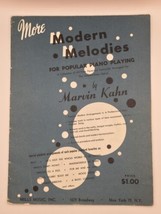 More Modern Melodies For Popular Piano Playing By Marvin Kahn 1959 Songbook-VTG - £11.71 GBP