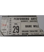 Sneezy Waters Hank Williams the Show He Never Gave Ticket Stub 1978 + Bu... - €10,94 EUR