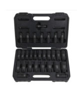 Klutch Chrome Moly 1/2in.-Drive Deep Impact Socket Set — 29-Pc., SAE/Metric - $116.62 CAD
