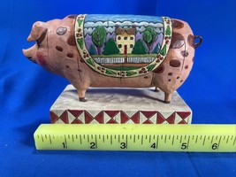 Jim Shore 2003 Enesco Heartwood Creek Country Heritage Pig Figurine - £18.67 GBP