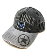 USAF US UNITED STATES AIR FORCE DARK GREY RETRO ADJUSTABLE CURVED BILL H... - €12,33 EUR